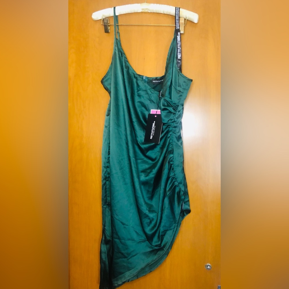 Pretty Little Thing green dress